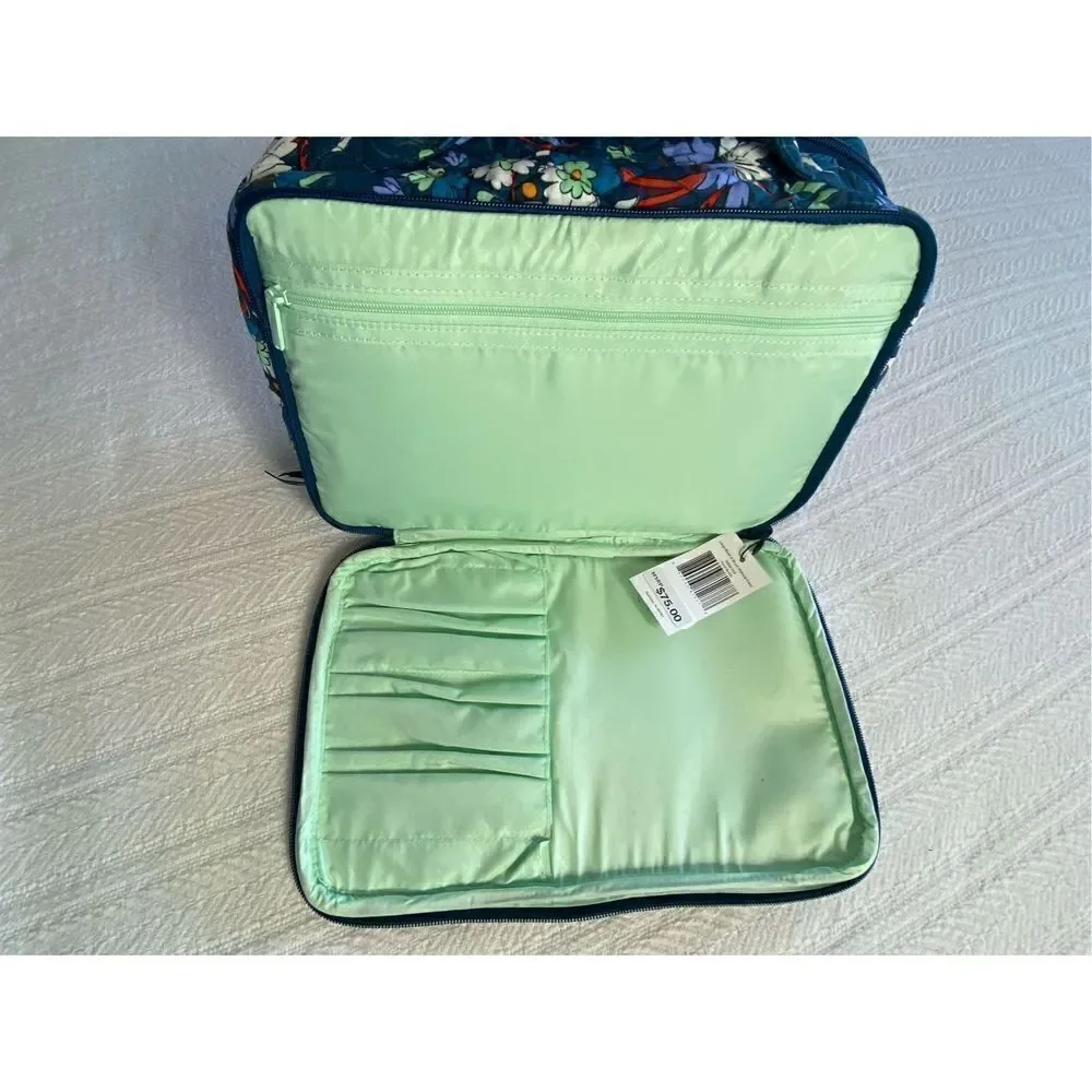 VERA BRADLEY Large Blush & Brush Makeup Case - Floral Bursts